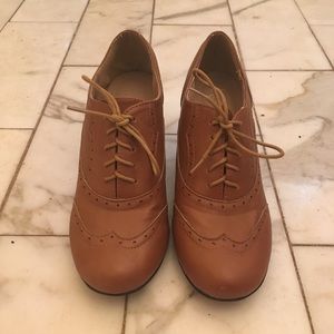 Brown heeled shoes